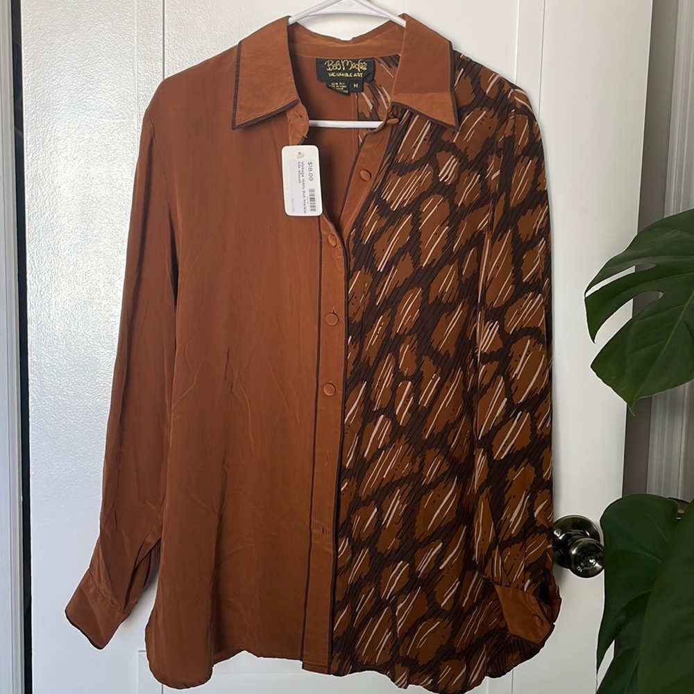 Vintage 1980 Bbb Mackie Silk Blouse. Size M. Excellent condition.